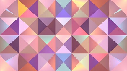 Abstract Geometric Pattern: A vibrant and captivating abstract background with a seamless pattern of colorful geometric shapes.