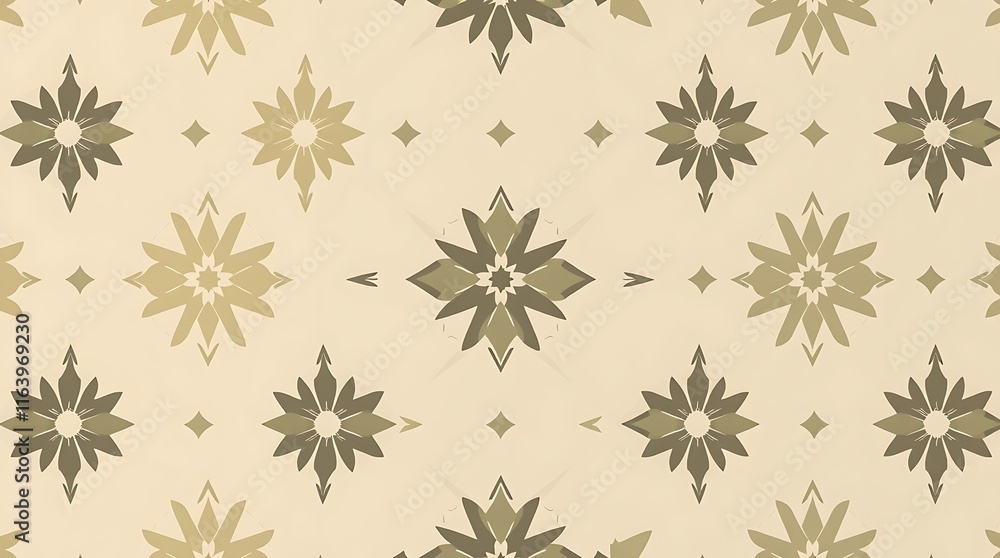 Aufkleber geometric starburst pattern: a seamless, captivating design featuring a repeating pattern of stylize