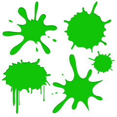 Green color blots vector image