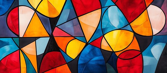 Fototapeta premium Abstract stained glass design.