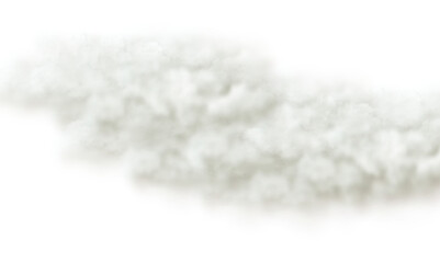 Realistic clouds on transparent background.