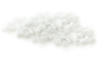 Realistic clouds on transparent background.