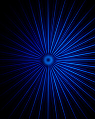 Blue Light Burst radial Modern Design
