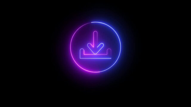 swipe down arrow icon. download icon sign. down arrows icon. Download arrow animation. 4k animated video
