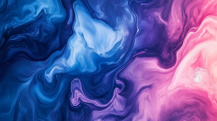 Fototapeta premium Abstract fluid art with vibrant swirling colors.