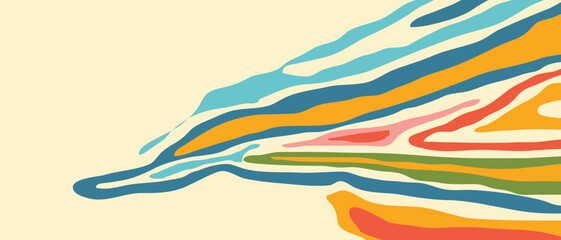 Colorful liquid abstract shapes background