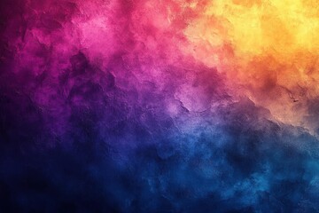 Fototapeta premium retro grainy color gradient background featuring a harmonious blend of pink, blue, yellow, purple, orange, and red, creating a nostalgic yet vibrant texture perfect for artistic designs