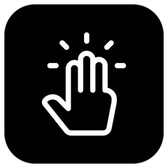 Editable three fingers tap vector icon. Part of a big icon set family. Perfect for web and app interfaces, presentations, infographics, etc