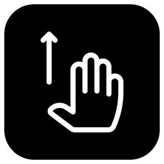 Editable four fingers swipe up vector icon. Part of a big icon set family. Perfect for web and app interfaces, presentations, infographics, etc