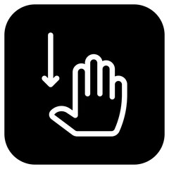 Editable four fingers swipe down vector icon. Part of a big icon set family. Perfect for web and app interfaces, presentations, infographics, etc