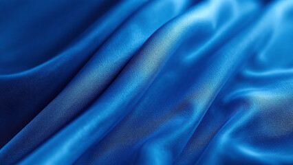 Obraz premium Smooth, luxurious blue fabric with a gleaming finish, representing winter elegance.