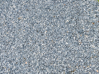 top view of crushed rock or crushed stone as background