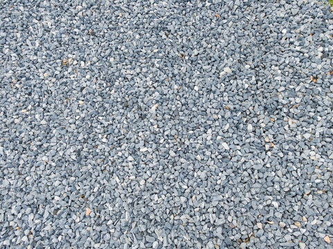 top view of crushed rock or crushed stone as background