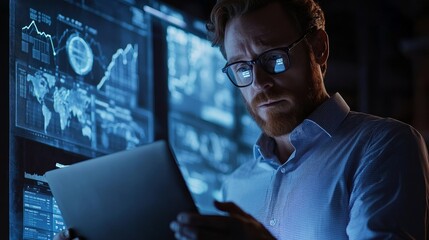 doctor looking at x ray in hospital, Generative AI