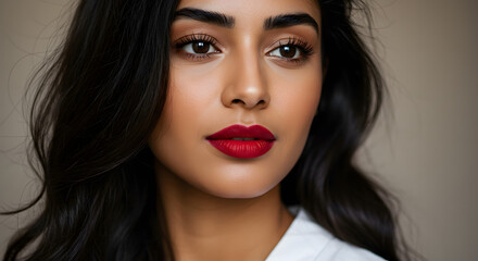 Fototapeta premium Close-up shot of a model with striking features