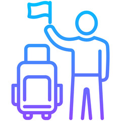 Obraz premium Immigrant Icon