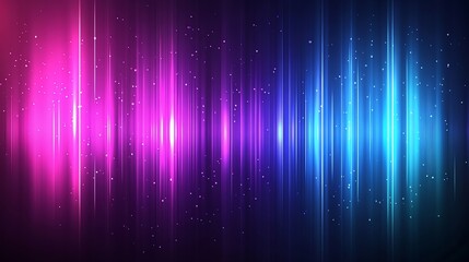 Abstract visual of colorful sound waves with a starry background.