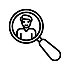 Searching icon vector image. Suitable for mobile apps, web apps and print media.