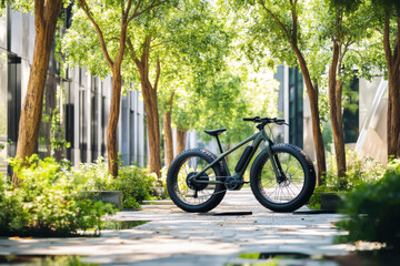 Fototapeta premium Electric Bike Charging in Urban Park