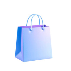 blue shopping bag isolated