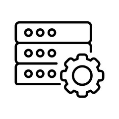 Obraz premium Data Center Maintenance Vector Icon