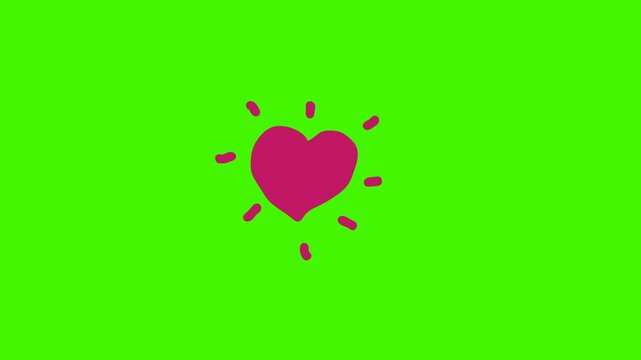 animated hand drawn heart. frame by frame animatio