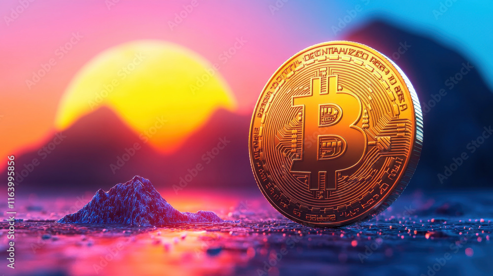 Poster btcusd, filename for a stock image depicting bitcoin (btc) currency in a chaotic style, featuring pr