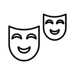 Theatre masks Vector Icon