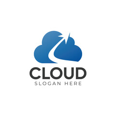 cloud logo simple minimalist global