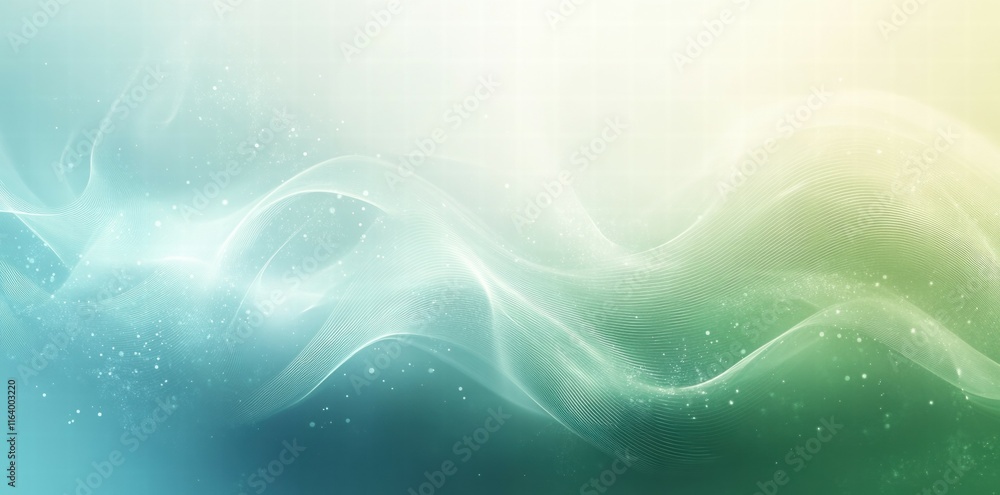 Poster Abstract gradient background with soft waves and light effects.