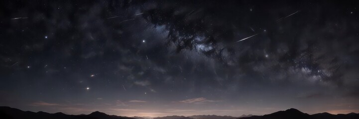 Obraz premium Dark celestial canvas with twinkling stars stretching across the sky, heavenly, universe, celestial