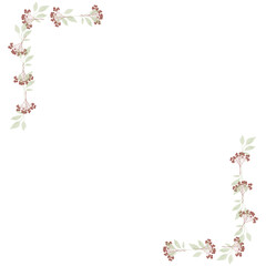 Hand drawn flower wreath illustration