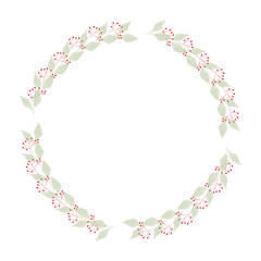 Hand drawn flower wreath illustration