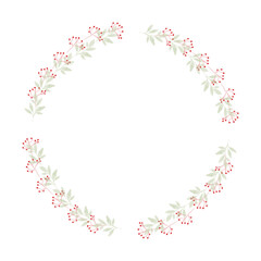 Hand drawn flower wreath illustration
