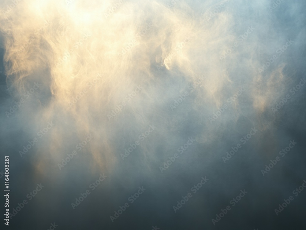 Poster a misty background with soft light creating an ethereal atmosphere.