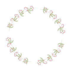 Hand drawn flower wreath illustration