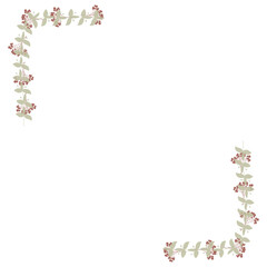 Hand drawn flower wreath illustration