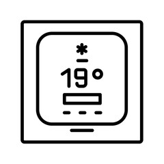 Smart Thermostat Vector Icon