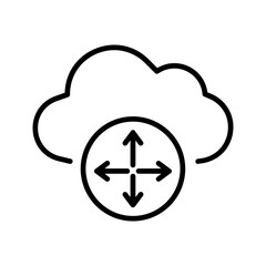 Cloud Scaling Vector Icon