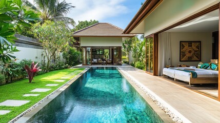 Luxury Tropical Villa with Private Pool and Lush Garden