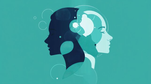 Understanding user empathy in UX design through abstract representation in teal colors