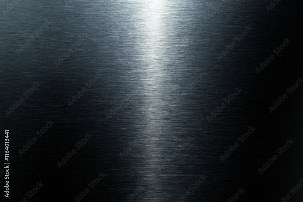 Poster a close-up of a smooth, brushed metal surface with subtle reflections.