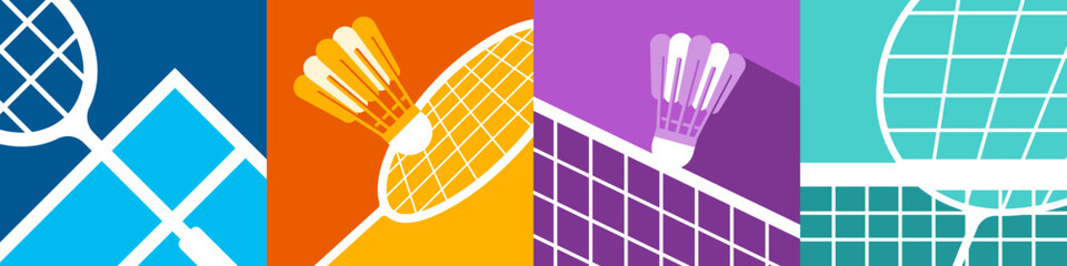Simple badminton cover or poster templates for branding, advertising, identity, and other purposes.