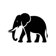 Fototapeta premium Elephant Silhouette, vector Illustration