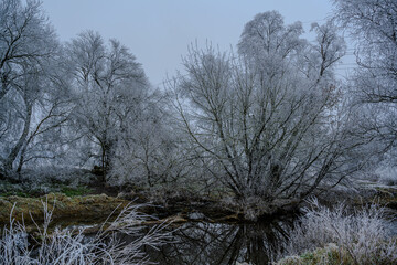 Ein kalter Wintertag an der niederbayerischen Donau