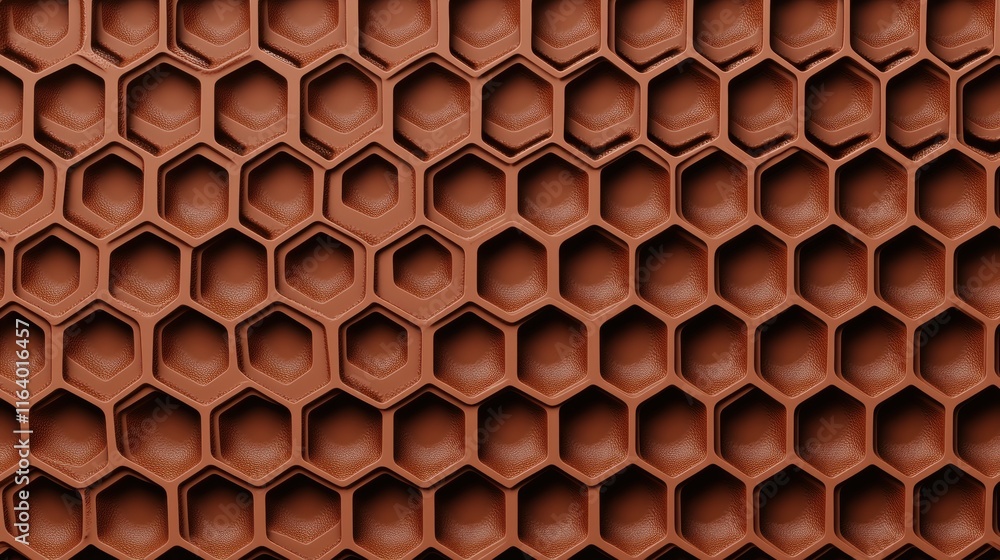 Aufkleber honeycomb pattern texture in warm brown tones for background use