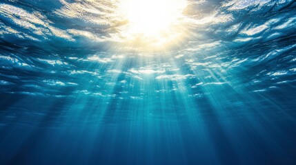 Fototapeta premium Serene Coastal Waters with Subtle Lighting Effects