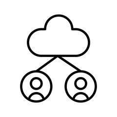 Cloud Collaboration Vector Icon