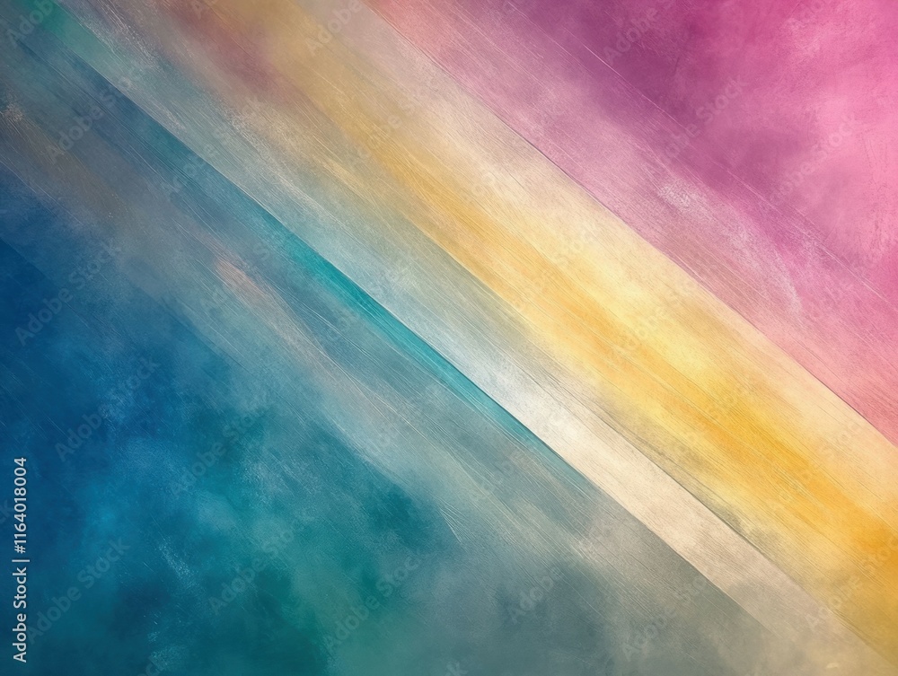 Poster A colorful abstract background featuring soft gradients and diagonal lines.