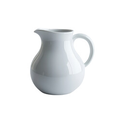 Elegant White Pitcher with Smooth Finish and Subtle Curves